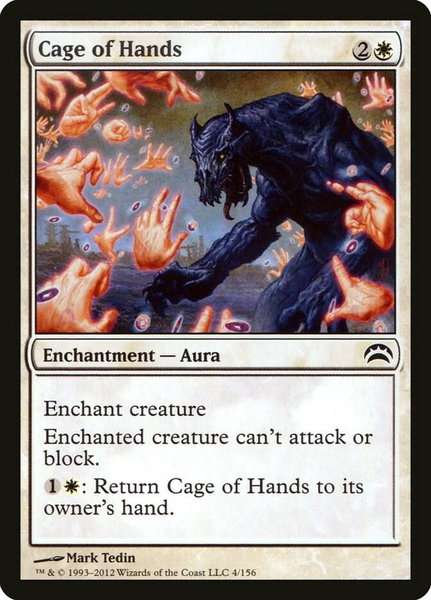 Cage of Hands trading card from Planechase 2012 Cage of Hands - Planechase 2012 Magic: The Gathering trading card