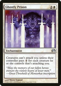 Ghostly Prison - Planechase 2012 (PC2) #7 - Uncommon Magic: The Gathering Trading Card