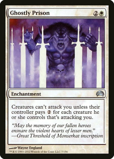 Ghostly Prison - Planechase 2012 Magic: The Gathering trading card