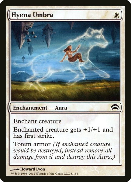 Hyena Umbra trading card from Planechase 2012 Hyena Umbra - Planechase 2012 Magic: The Gathering trading card