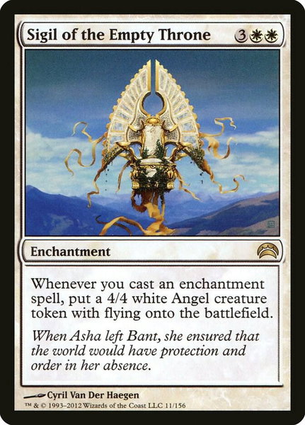 Sigil of the Empty Throne trading card from Planechase 2012 Sigil of the Empty Throne - Planechase 2012 Magic: The Gathering trading card