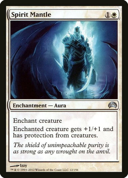 Spirit Mantle trading card from Planechase 2012 Spirit Mantle - Planechase 2012 Magic: The Gathering trading card