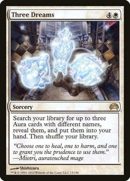 Three Dreams trading card from Planechase 2012 Three Dreams - Planechase 2012 Magic: The Gathering trading card
