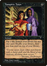 Vampiric Tutor - Visions (VIS) #72 - Rare Magic: The Gathering Trading Card