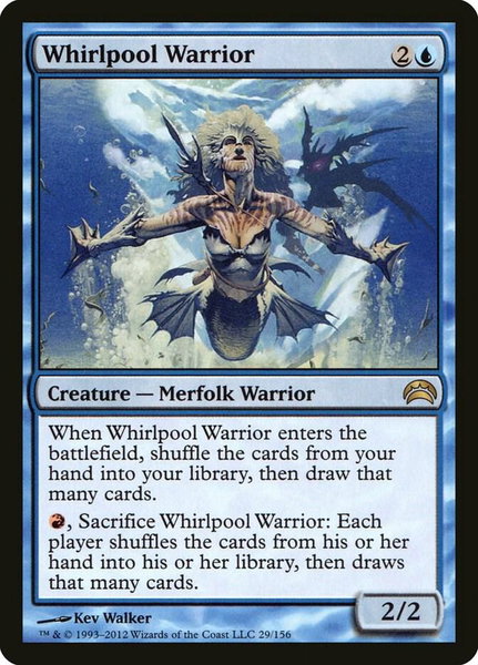 Whirlpool Warrior trading card from Planechase 2012 Whirlpool Warrior - Planechase 2012 Magic: The Gathering trading card