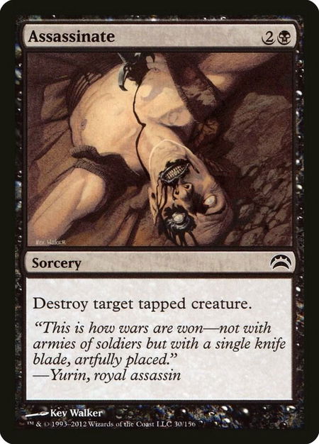 Assassinate - Planechase 2012 Magic: The Gathering trading card