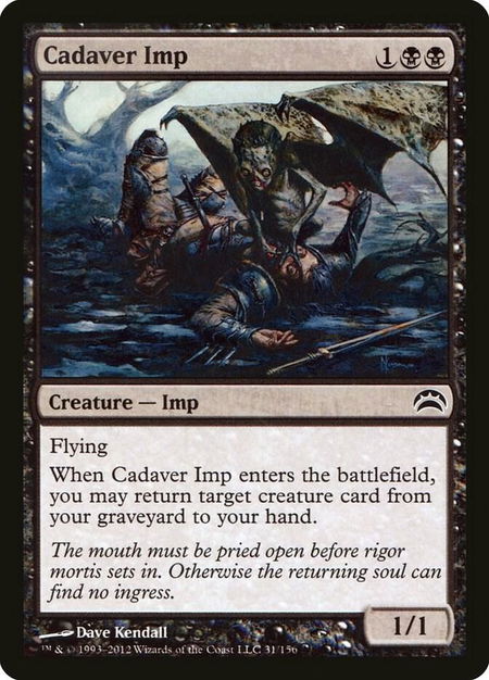 Cadaver Imp - Planechase 2012 Magic: The Gathering trading card