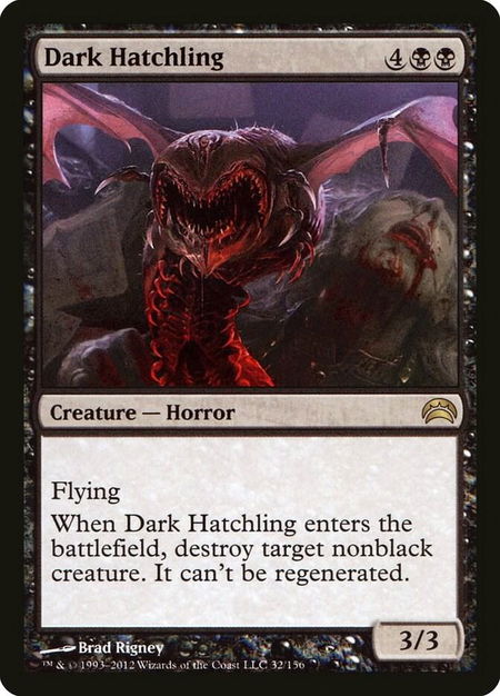 Dark Hatchling - Planechase 2012 Magic: The Gathering trading card
