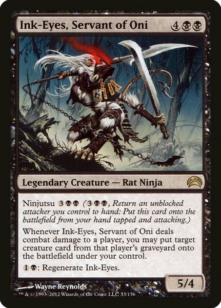 Ink-Eyes, Servant of Oni trading card from Planechase 2012 Ink-Eyes, Servant of Oni - Planechase 2012 Magic: The Gathering trading card