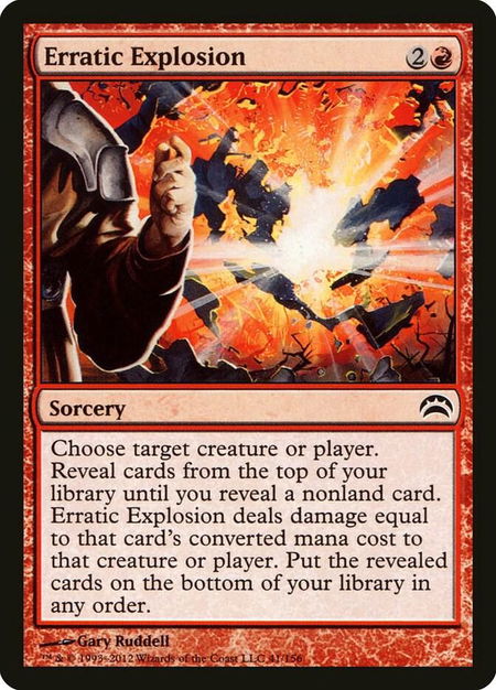 Erratic Explosion - Planechase 2012 Magic: The Gathering trading card