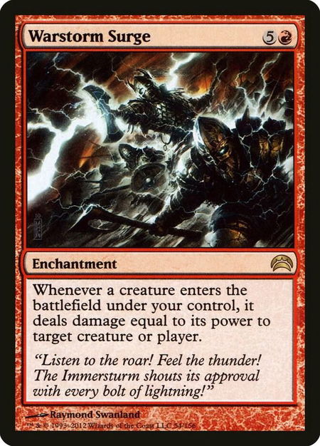 Warstorm Surge - Planechase 2012 Magic: The Gathering trading card