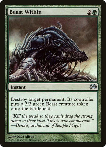 Beast Within - Planechase 2012 Magic: The Gathering trading card