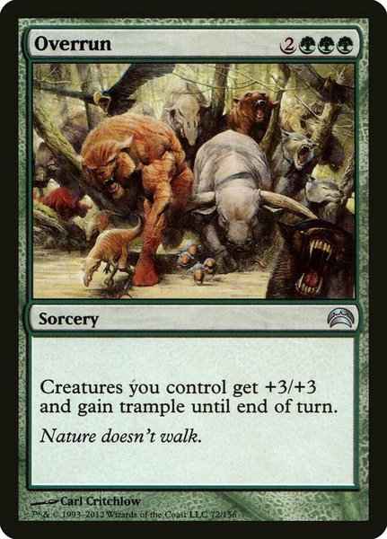 Overrun - Planechase 2012 Magic: The Gathering trading card
