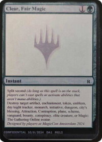 Clear, Fair Magic - Un-Known Event Playtest Cards  #null - Promo Magic: The Gathering Trading Card