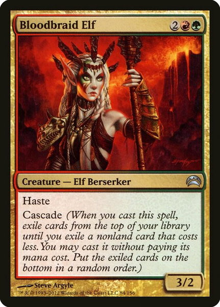 Bloodbraid Elf - Planechase 2012 Magic: The Gathering trading card