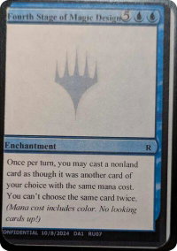 Fourth Stage of Magic Design - Un-Known Event Playtest Cards  #null - Promo Magic: The Gathering Trading Card