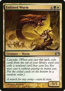 Enlisted Wurm - Planechase 2012 (PC2) #90 - Uncommon Magic: The Gathering Trading Card