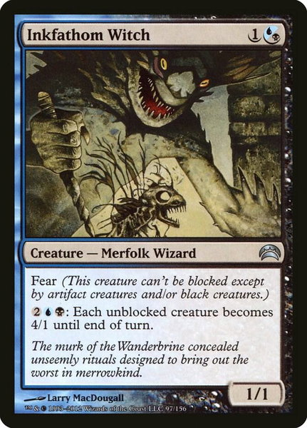Inkfathom Witch - Planechase 2012 Magic: The Gathering trading card