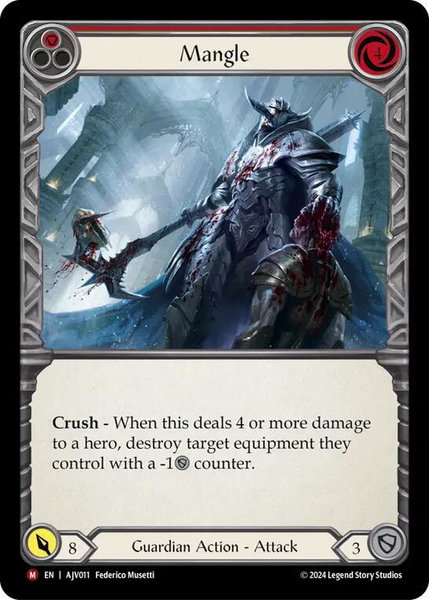 Mangle trading card from Armory Deck: Jarl Vetreidi Mangle - Armory Deck: Jarl Vetreidi Flesh and Blood trading card
