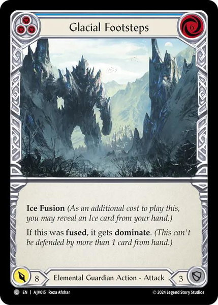 Glacial Footsteps (Blue) - Armory Deck: Jarl Vetreidi Flesh and Blood trading card