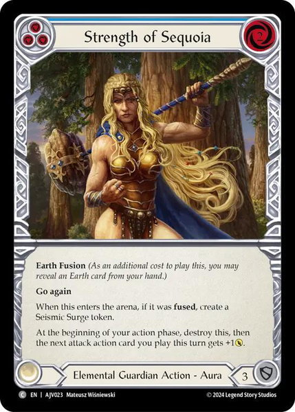 Strength of Sequoia (Blue) - Armory Deck: Jarl Vetreidi Flesh and Blood trading card