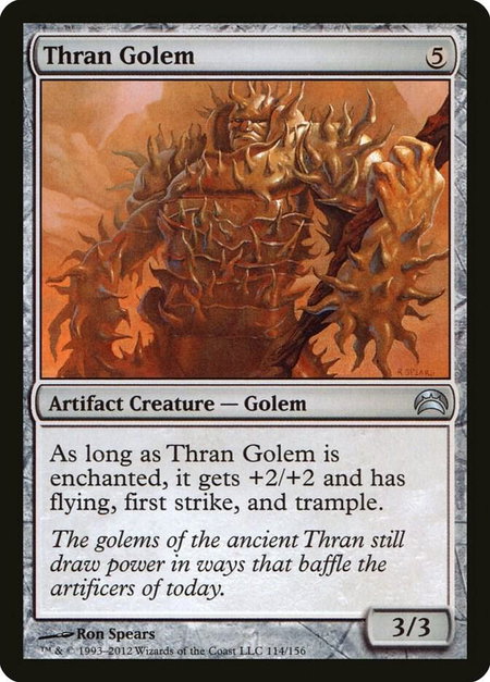 Thran Golem - Planechase 2012 Magic: The Gathering trading card