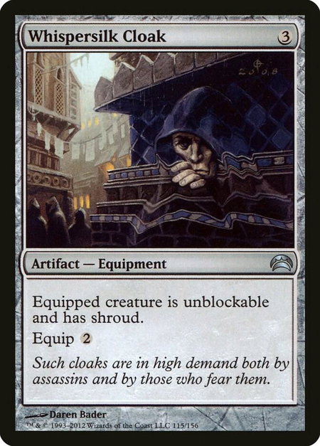 Whispersilk Cloak - Planechase 2012 Magic: The Gathering trading card