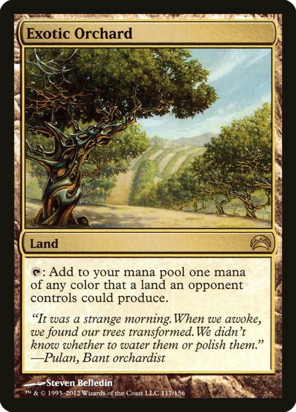 Exotic Orchard trading card from Planechase 2012 Exotic Orchard - Planechase 2012 Magic: The Gathering trading card