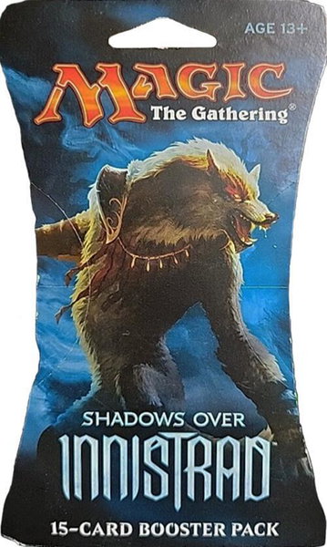 Shadows over Innistrad - Sleeved Booster Pack trading card from Shadows over Innistrad Shadows over Innistrad - Sleeved Booster Pack - Shadows over Innistrad Magic: The Gathering trading card
