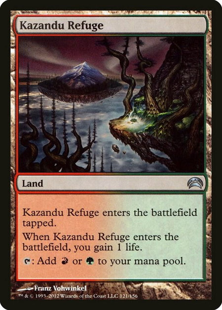 Kazandu Refuge - Planechase 2012 Magic: The Gathering trading card