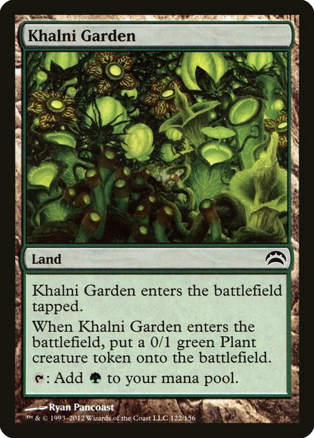 Khalni Garden - Planechase 2012 Magic: The Gathering trading card