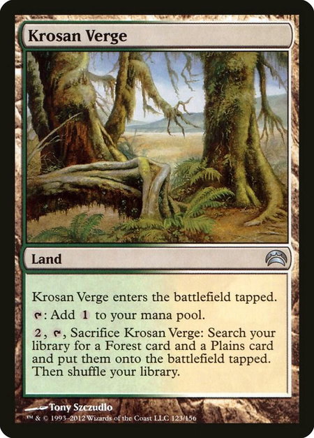 Krosan Verge - Planechase 2012 Magic: The Gathering trading card