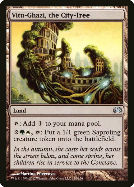Vitu-Ghazi, the City-Tree trading card from Planechase 2012 Vitu-Ghazi, the City-Tree - Planechase 2012 Magic: The Gathering trading card