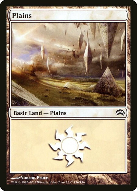 Plains (136) - Planechase 2012 Magic: The Gathering trading card