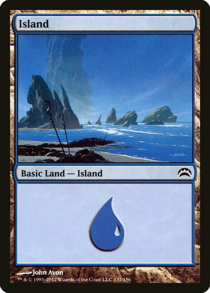 Island (137) trading card from Planechase 2012 Island (137) - Planechase 2012 Magic: The Gathering trading card