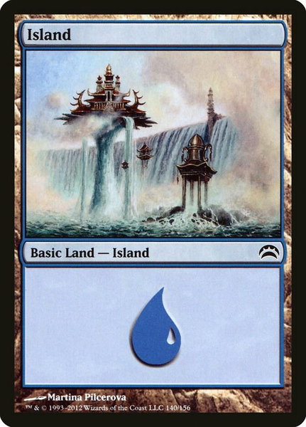 Island (140) - Planechase 2012 Magic: The Gathering trading card