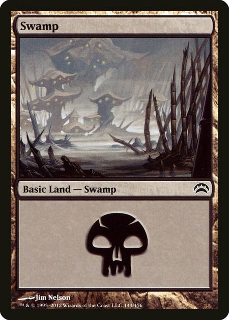 Swamp (143) - Planechase 2012 Magic: The Gathering trading card