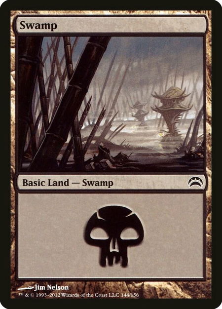 Swamp (144) - Planechase 2012 Magic: The Gathering trading card
