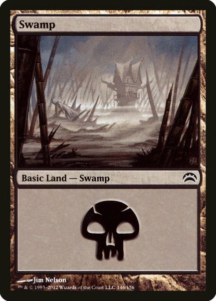 Swamp (146) trading card from Planechase 2012 Swamp (146) - Planechase 2012 Magic: The Gathering trading card
