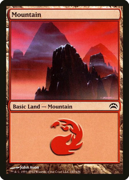Mountain (147) - Planechase 2012 Magic: The Gathering trading card