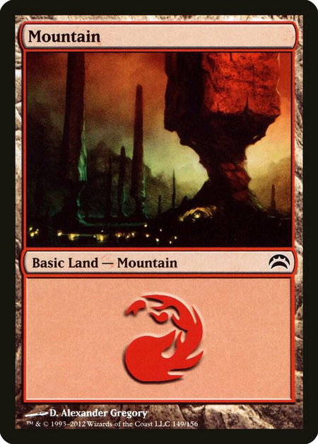 Mountain (149) trading card from Planechase 2012 Mountain (149) - Planechase 2012 Magic: The Gathering trading card