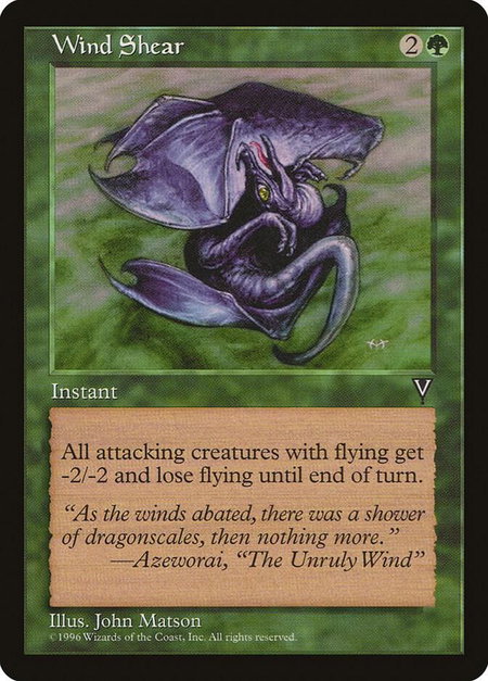 Wind Shear - Visions Magic: The Gathering trading card