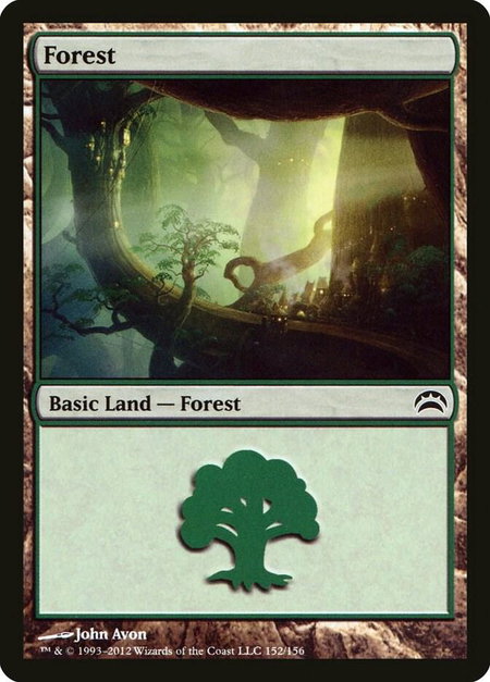 Forest (152) - Planechase 2012 Magic: The Gathering trading card