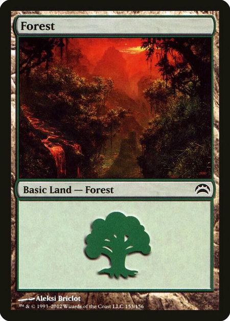 Forest (153) - Planechase 2012 Magic: The Gathering trading card