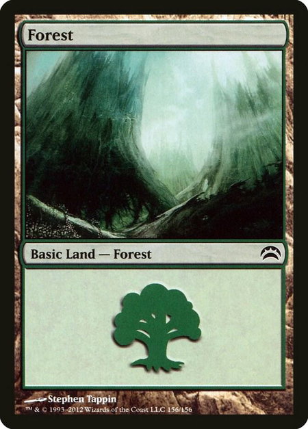 Forest (156) - Planechase 2012 Magic: The Gathering trading card