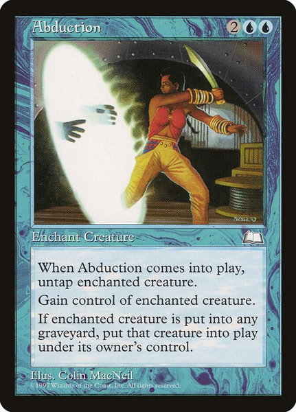 Abduction trading card from Weatherlight Abduction - Weatherlight Magic: The Gathering trading card