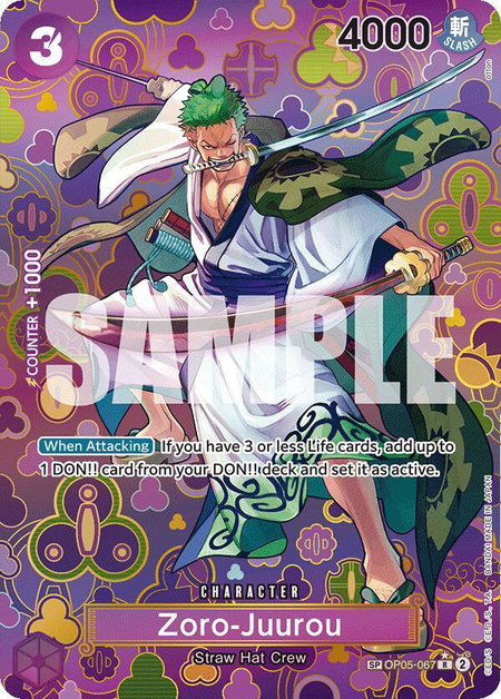 Zoro-Juurou (SP) - Emperors in the New World One Piece trading card