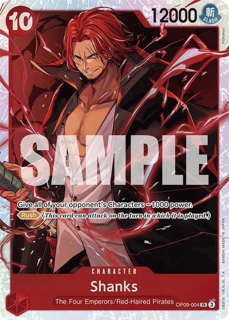 Shanks (004) - Emperors in the New World One Piece trading card