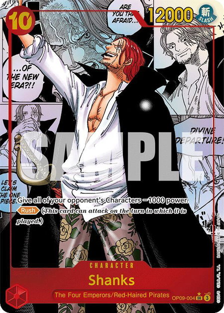 Shanks (004) (Manga) - Emperors in the New World One Piece trading card