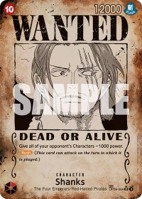 Shanks (004) (Wanted Poster) - Emperors in the New World (OP09) #OP09-004 - Super Rare One Piece Trading Card
